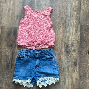 💜Knotted Floral Tank Top